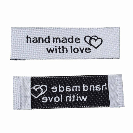 Этикетки для одежды Пришивные &quot;hand made with love&quot;