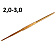 Крючок вязальный, двусторонний, алюминиевый, 13,5 см